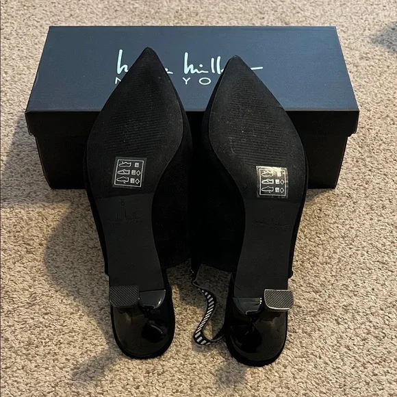 Black Slingback Heels w/ Bows - Picture 2 of 4